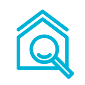 Icon of a home search.